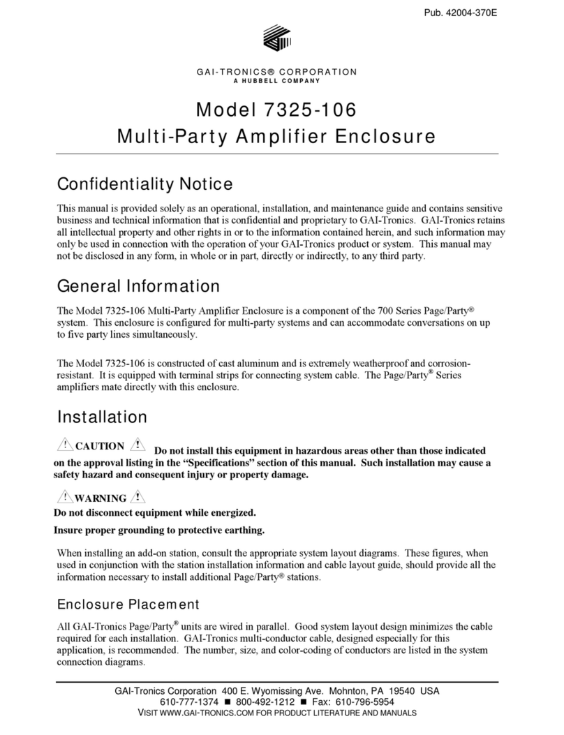 GAI-Tronics 7325-106 manual GAI-Tronics 7325-106 manual