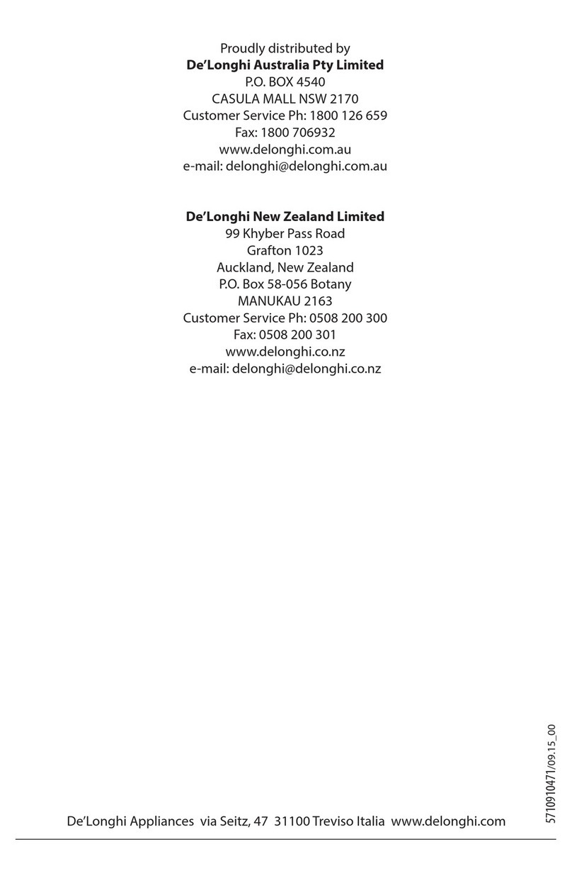 DeLonghi TRV Series User manual