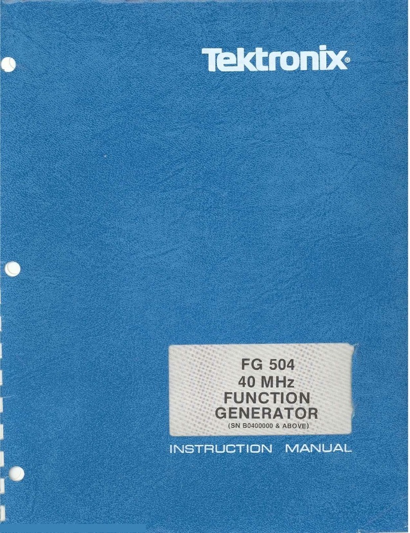 Tektronix FG 504 User manual