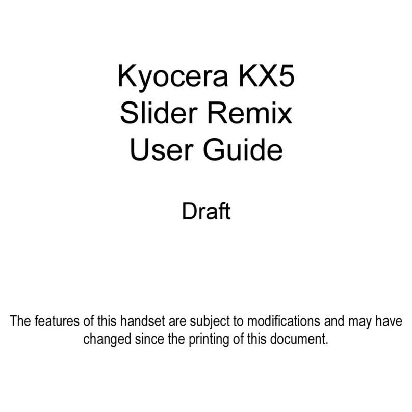 Kyocera KX5 - Slider Remix Cell Phone 16 MB User manual