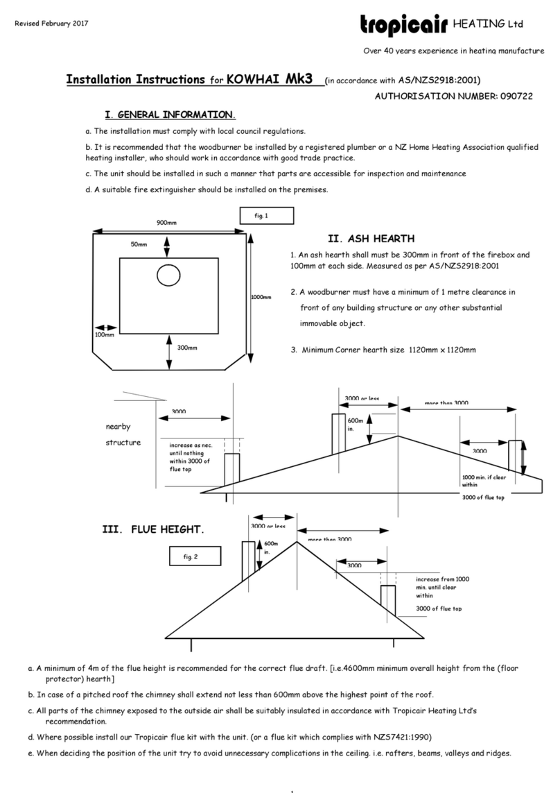 Tropicair KOWHAI Mk3 installation instructions