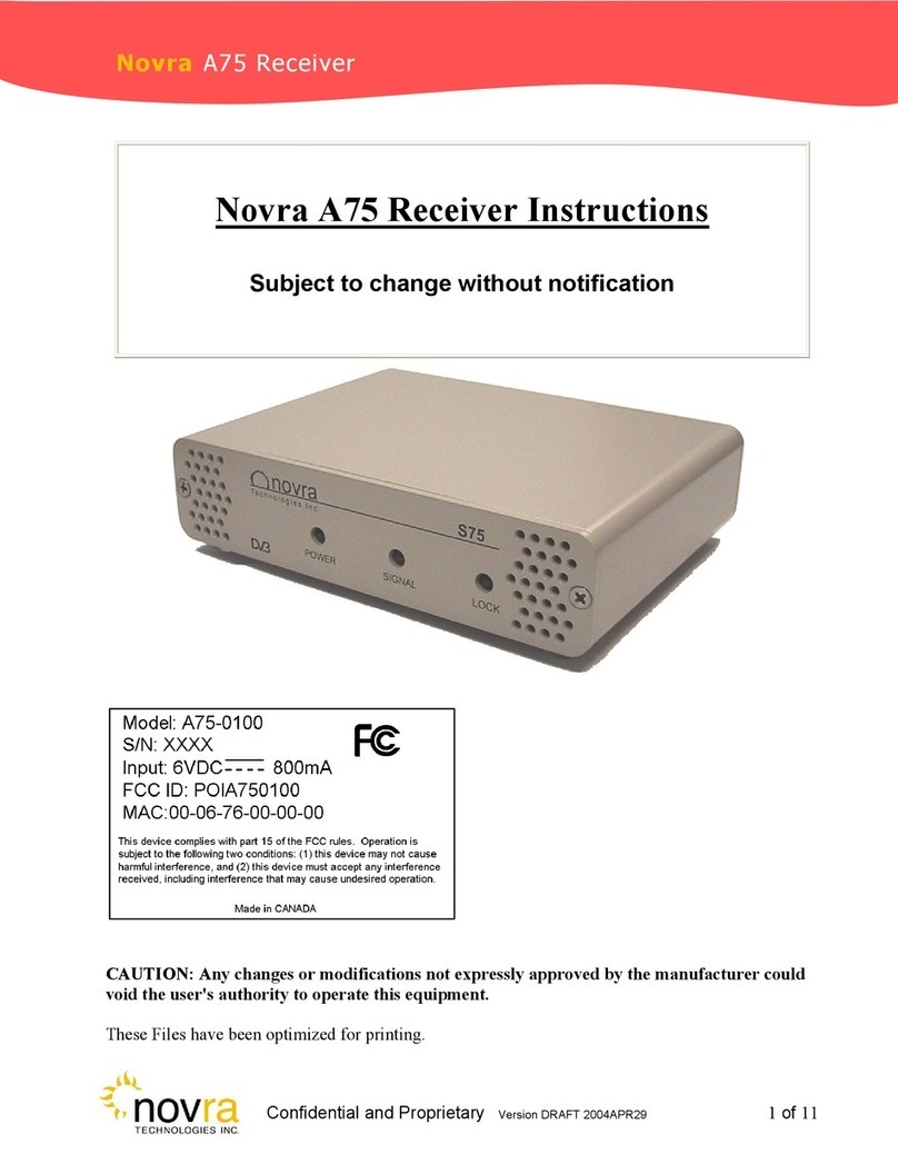 Novra A75 ATSC instructions