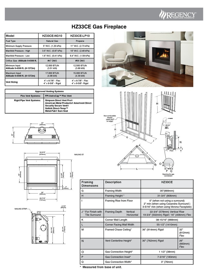 Regency HZ33CE-LP10 User manual