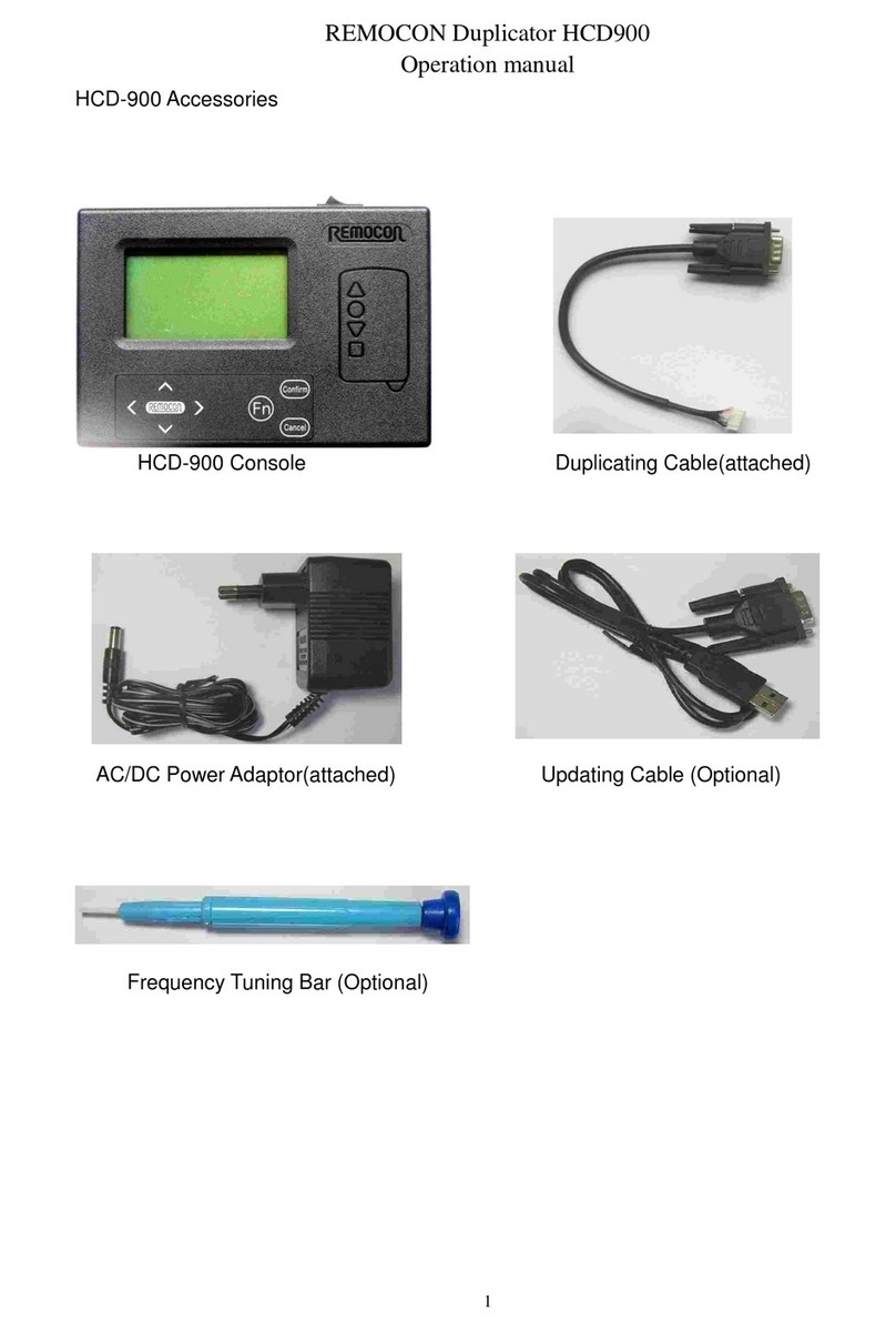 Remocon HCD900 Operation manuals Remocon HCD900 Operation manuals