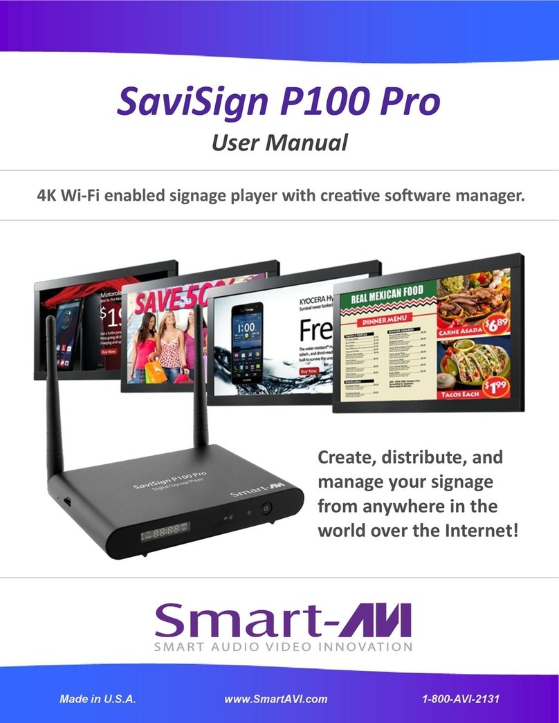 SMART-AVI SaviSign P100 Pro User manual