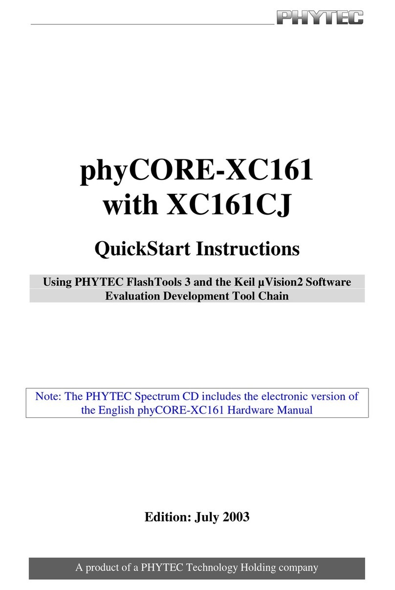 Phytec phyCORE-XC161 Programming manual
