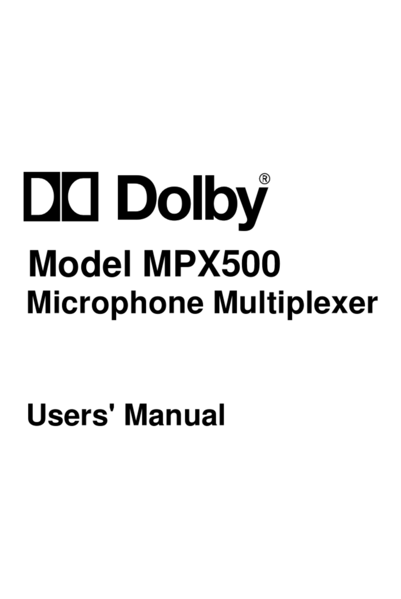 Dolby Laboratories MPX500 User manual