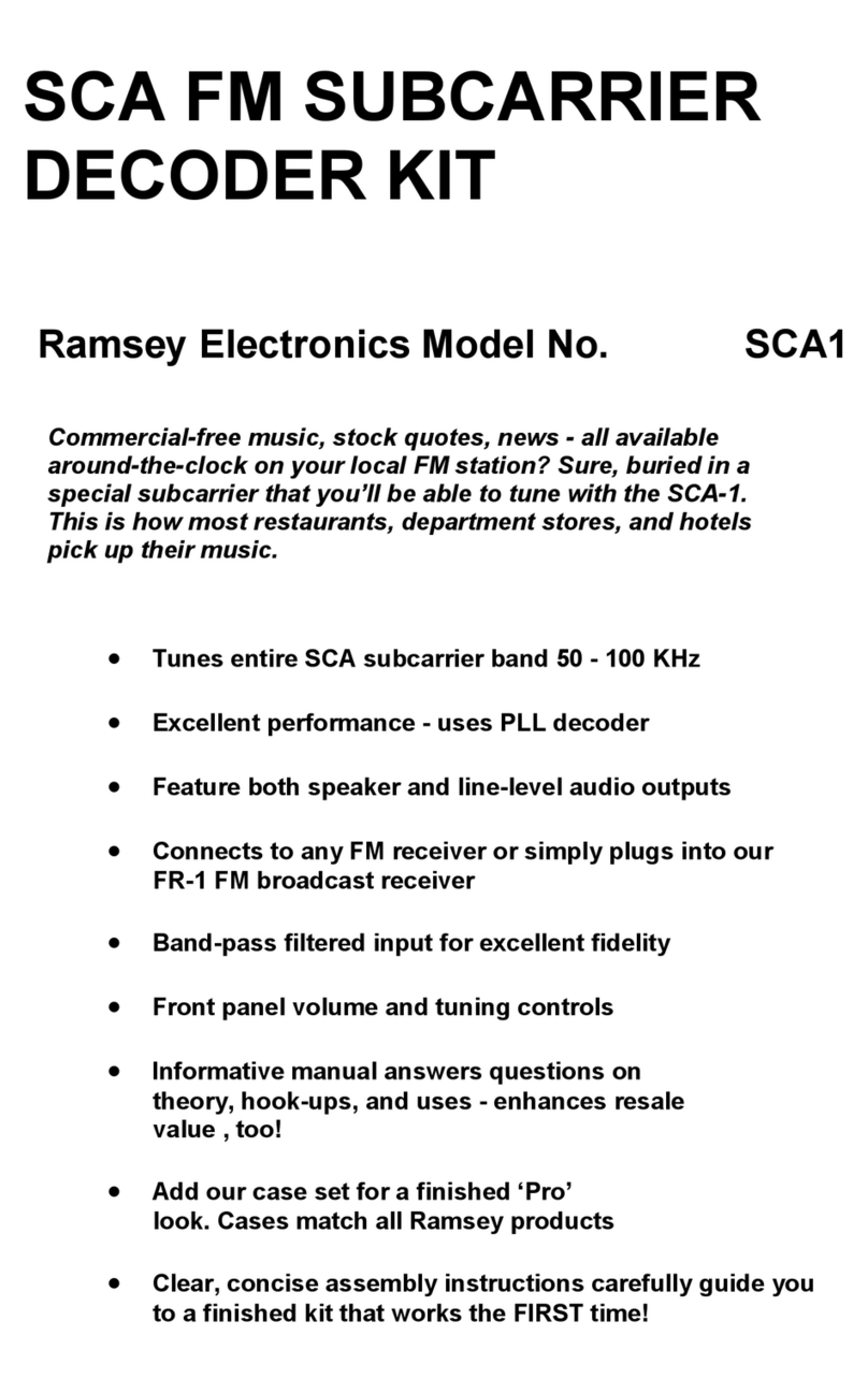Ramsey Electronics SCA1 user manual