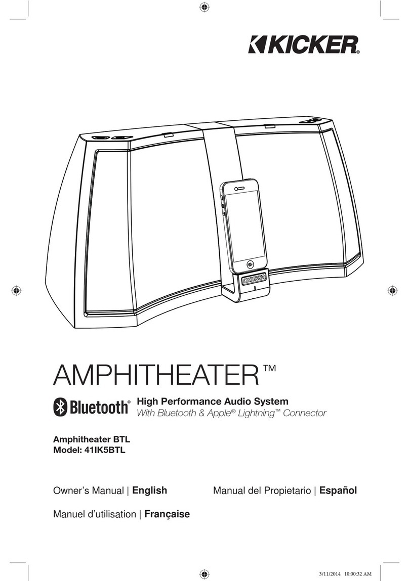 Kicker Amphitheater BTL User manual