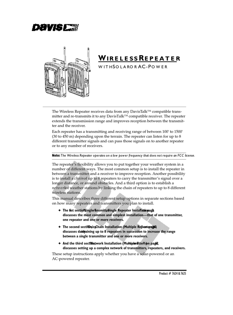 DAVIS Wireless Repeater 7624 manual