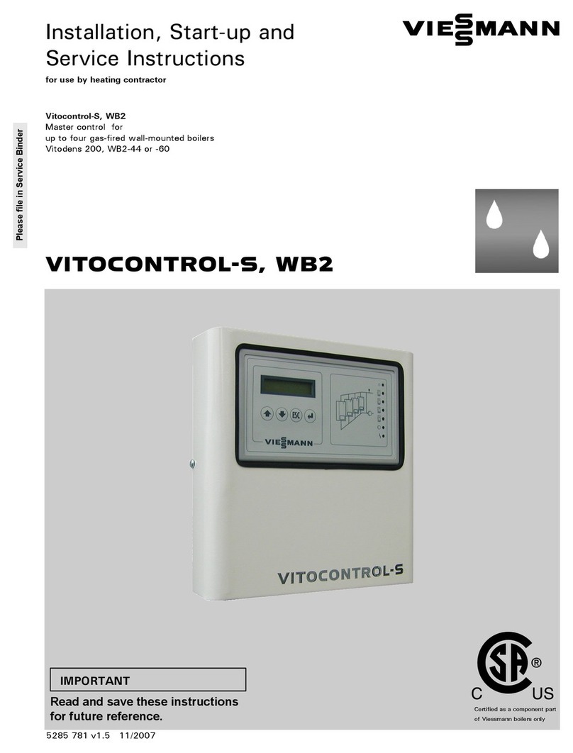 Viessmann Vitocontrol-S, WB2 Dimensions and installation guide