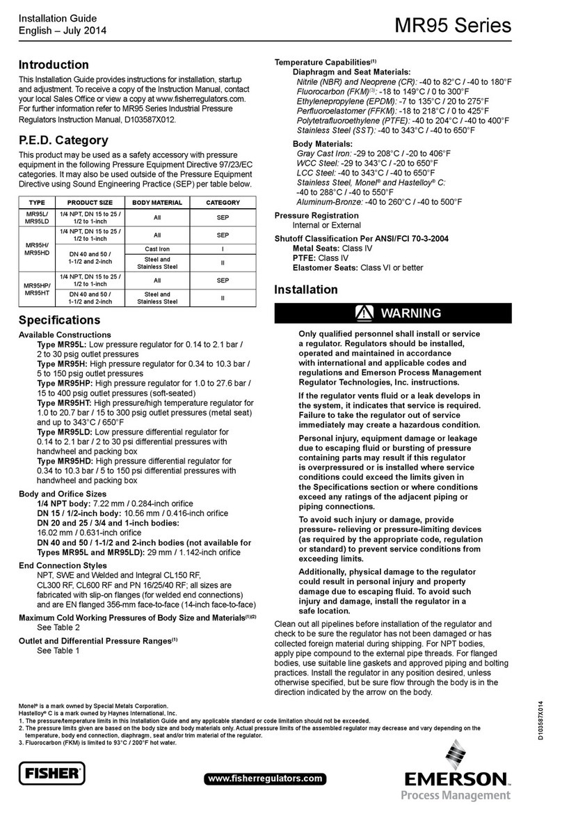 Fisher MR95L installation guide