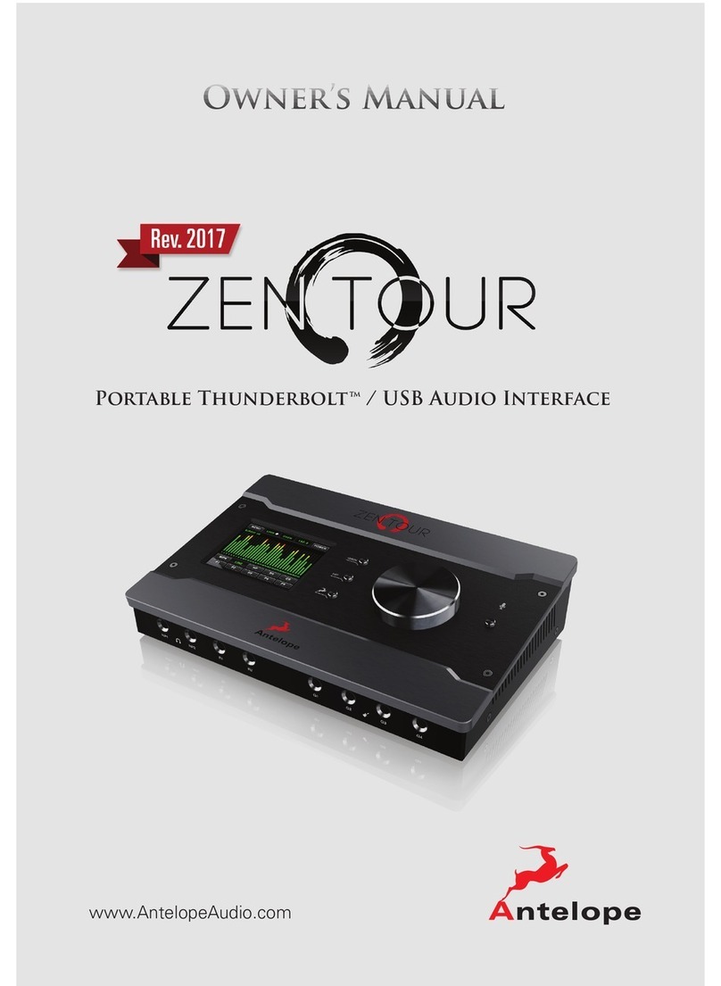 Antelope Zen Tour owner's manual