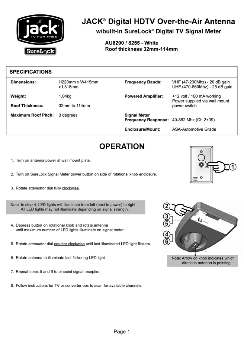 King Controls Jack AU8200 Operation manuals