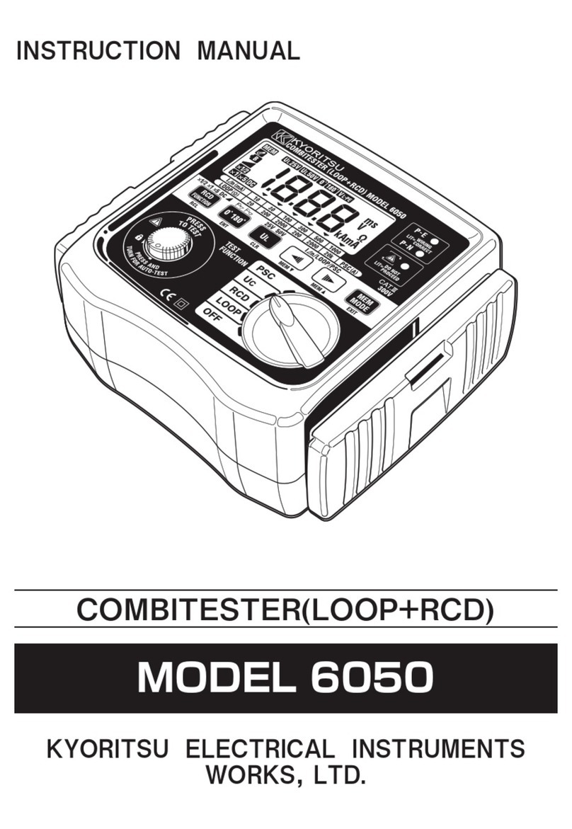 Kyoritsu Electrical Instruments Works, Ltd. 6050 instruction manual Kyoritsu Electrical Instruments Works, Ltd. 6050 instruction manual