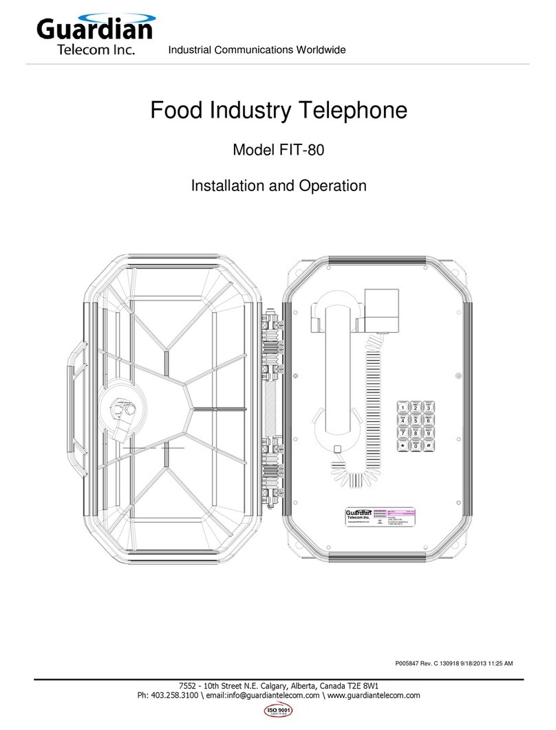 Guardian Telecom FIT-80 Installation and operation