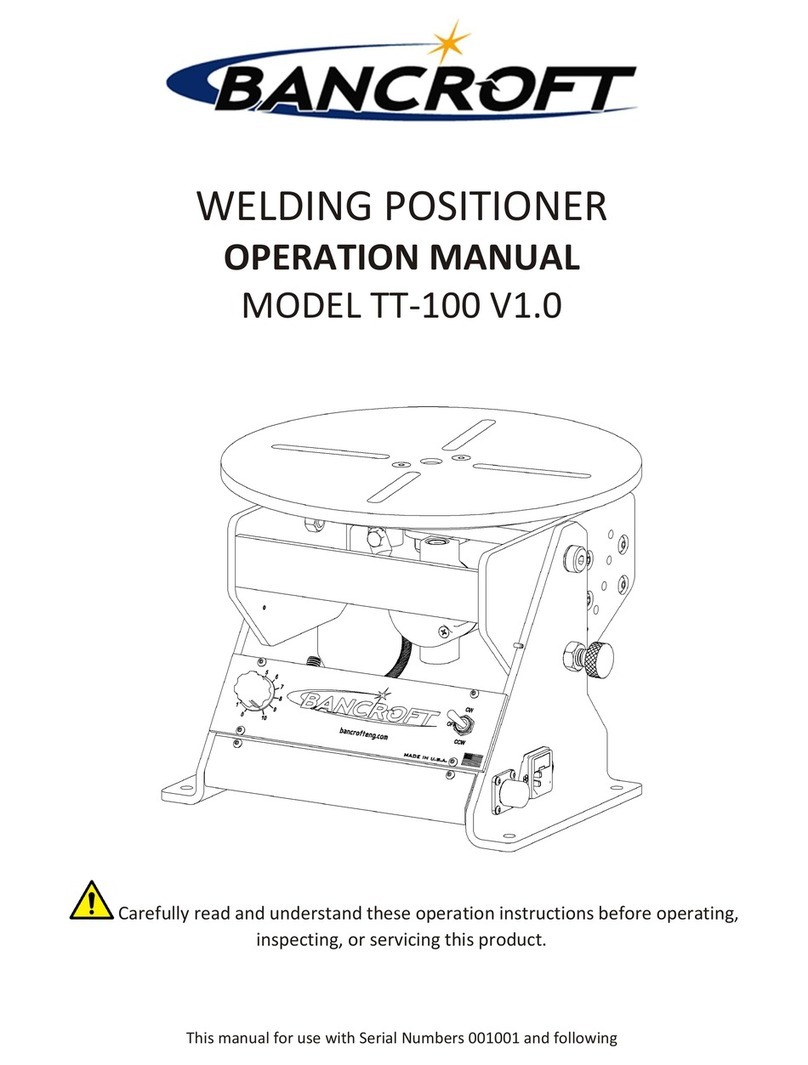 Bancroft TT-100 Operation manuals