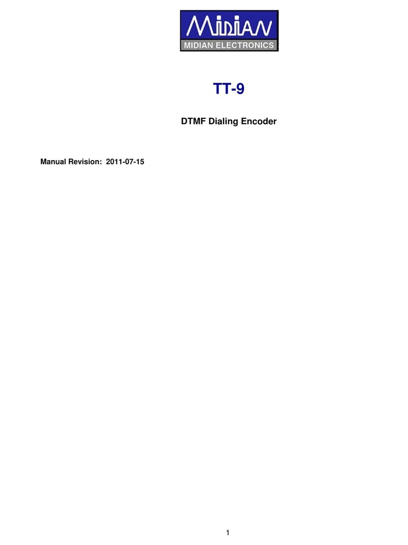 Midian TT-9 User manual Midian TT-9 User manual