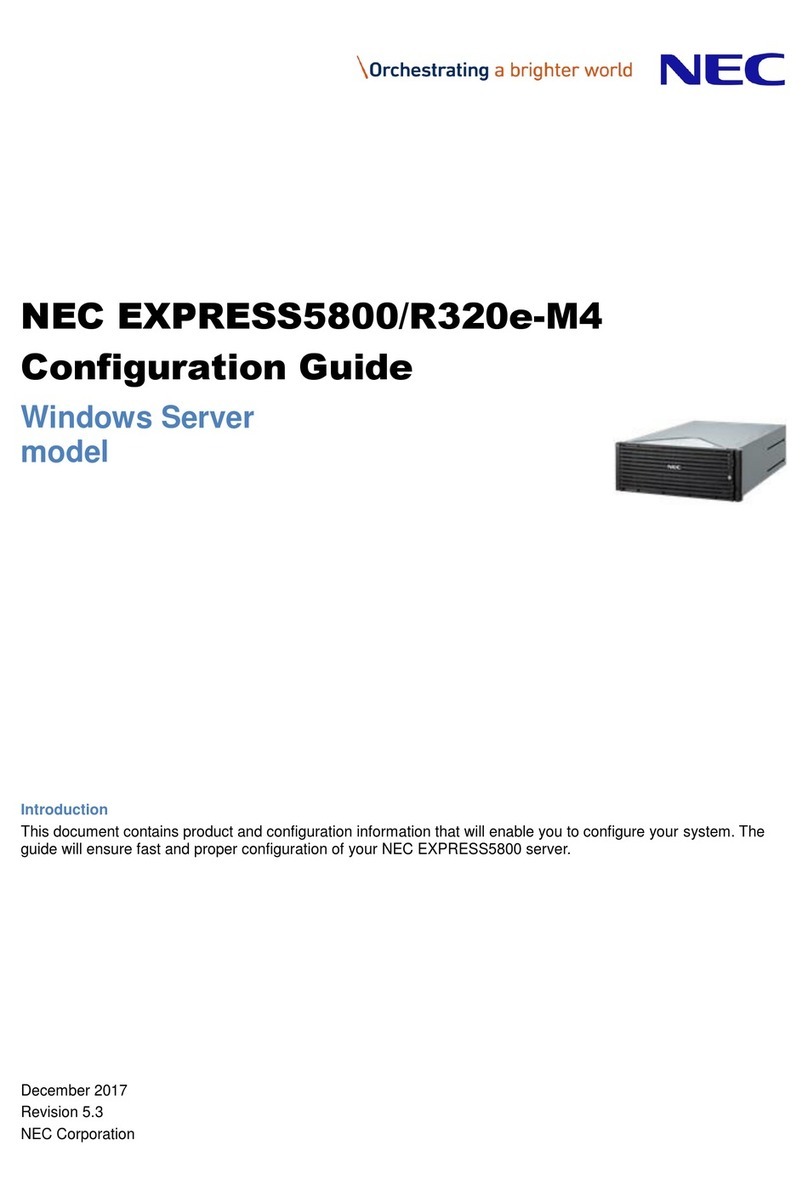 NEC Express5800/R320e-M4 User manual NEC Express5800/R320e-M4 User manual