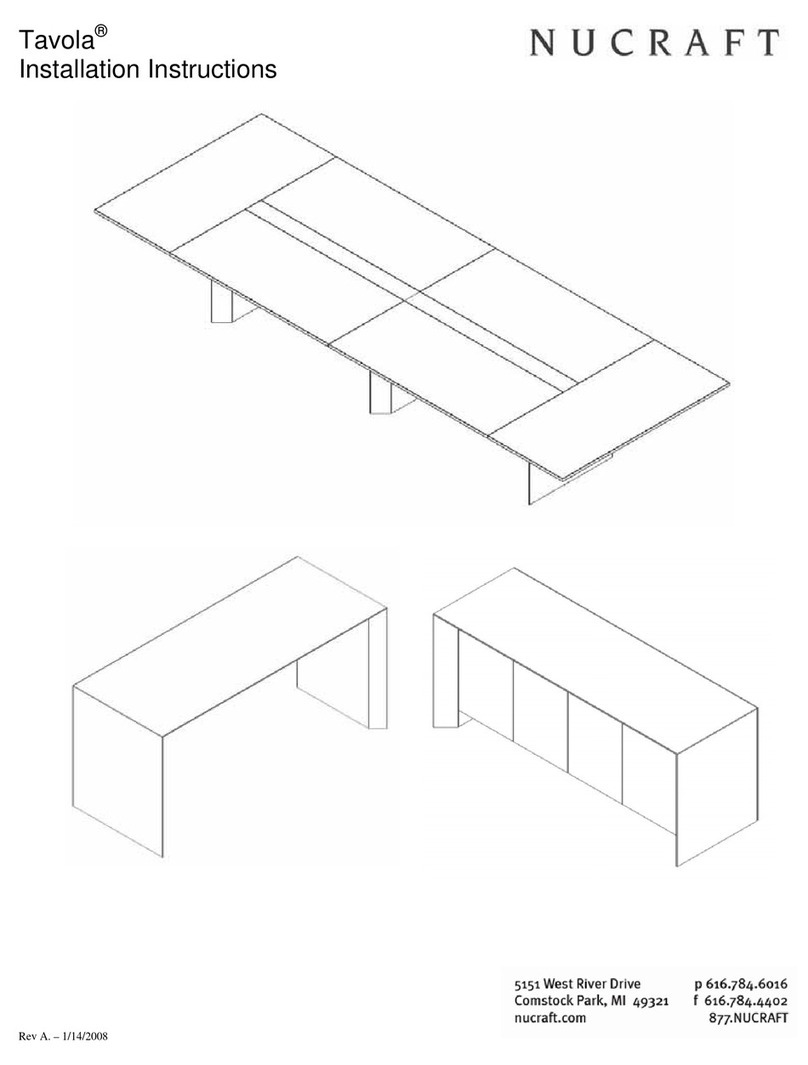 Nucraft Tavola installation instructions Nucraft Tavola installation instructions