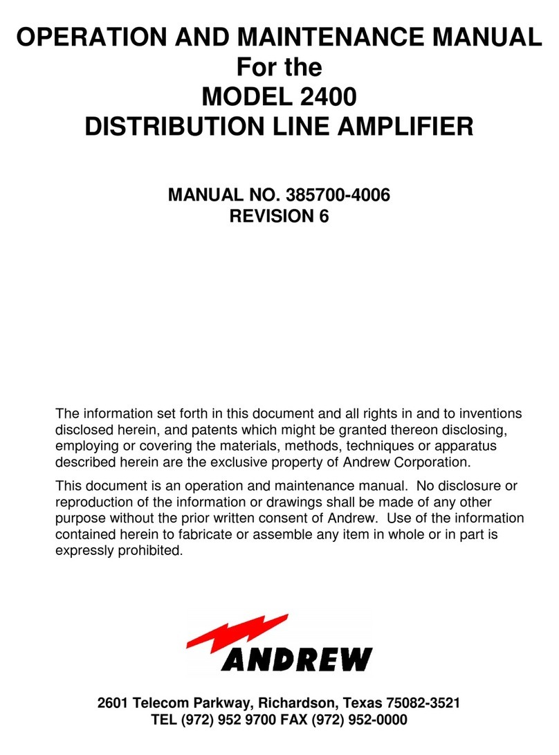 Andrew 2400 User manual