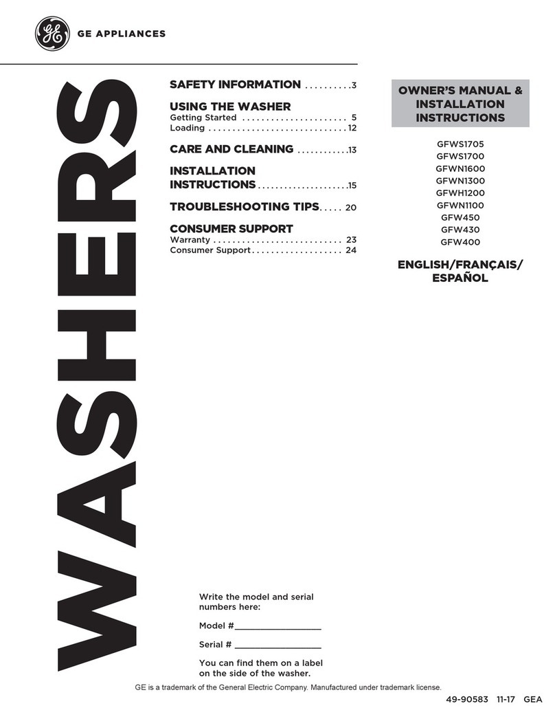 GE GFWS1705 Original instructions
