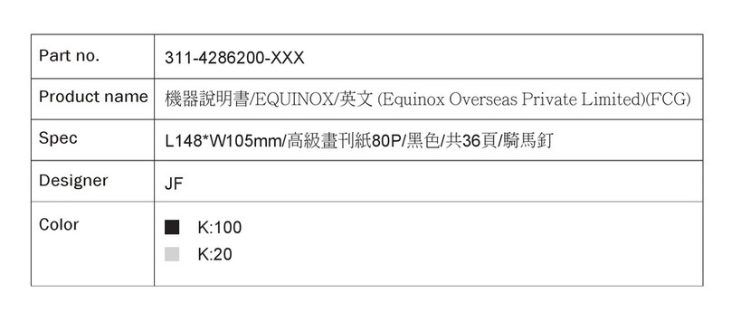 Equinox Systems EQ-TD-4286 User manual