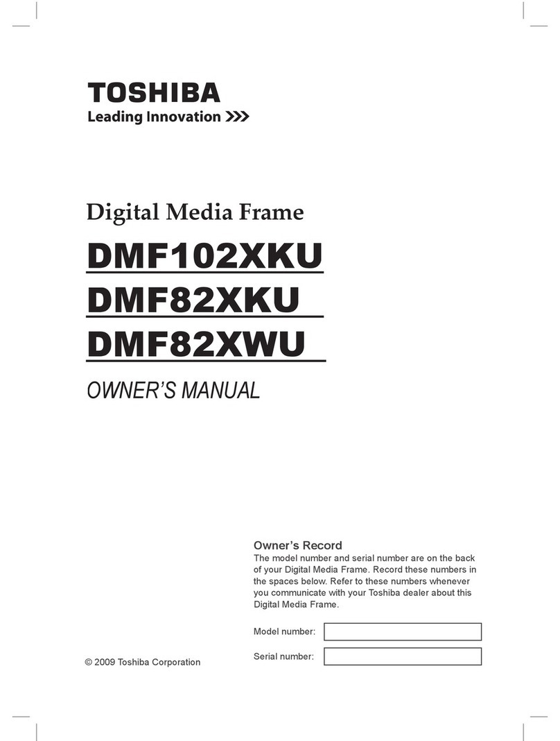 Toshiba DMF102XKU - Wireless Digital Media Frame User manual Toshiba DMF102XKU - Wireless Digital Media Frame User manual