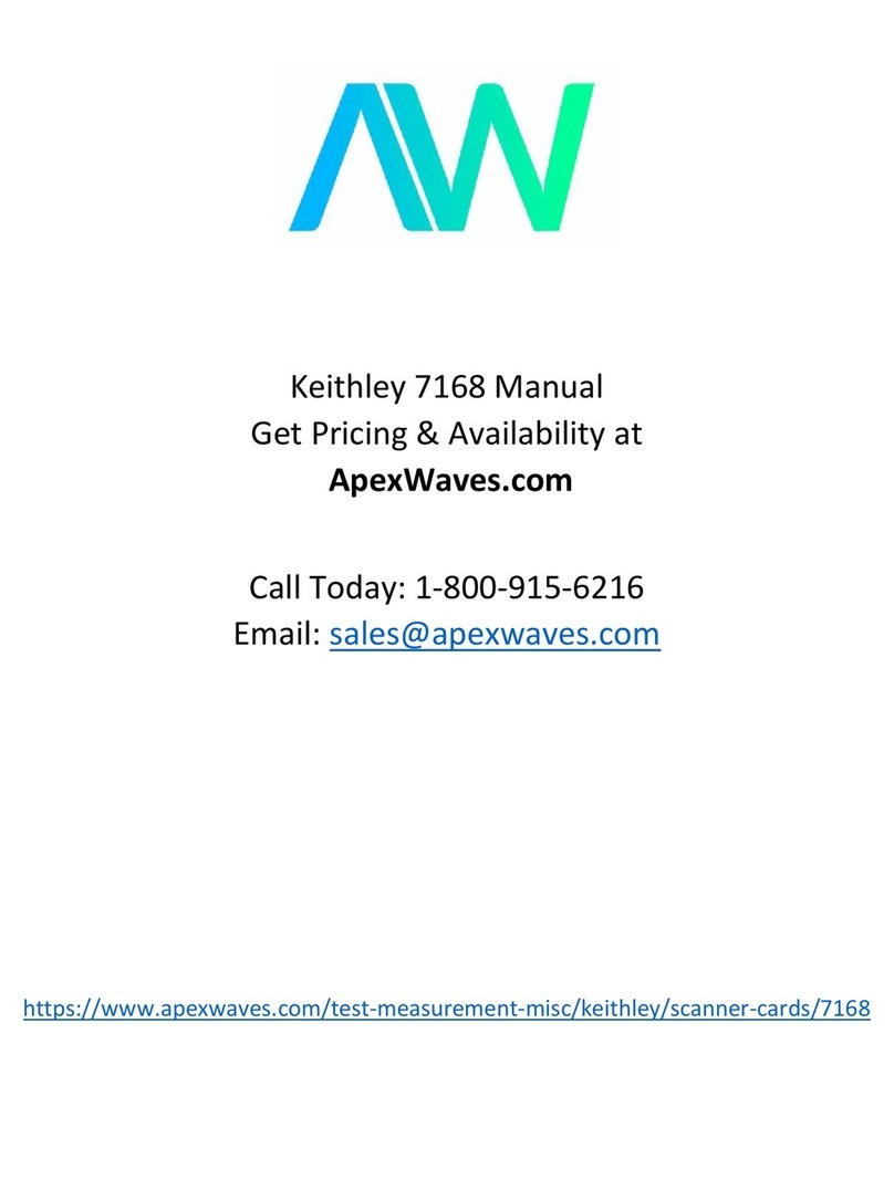 Keithley 7168 instruction manual