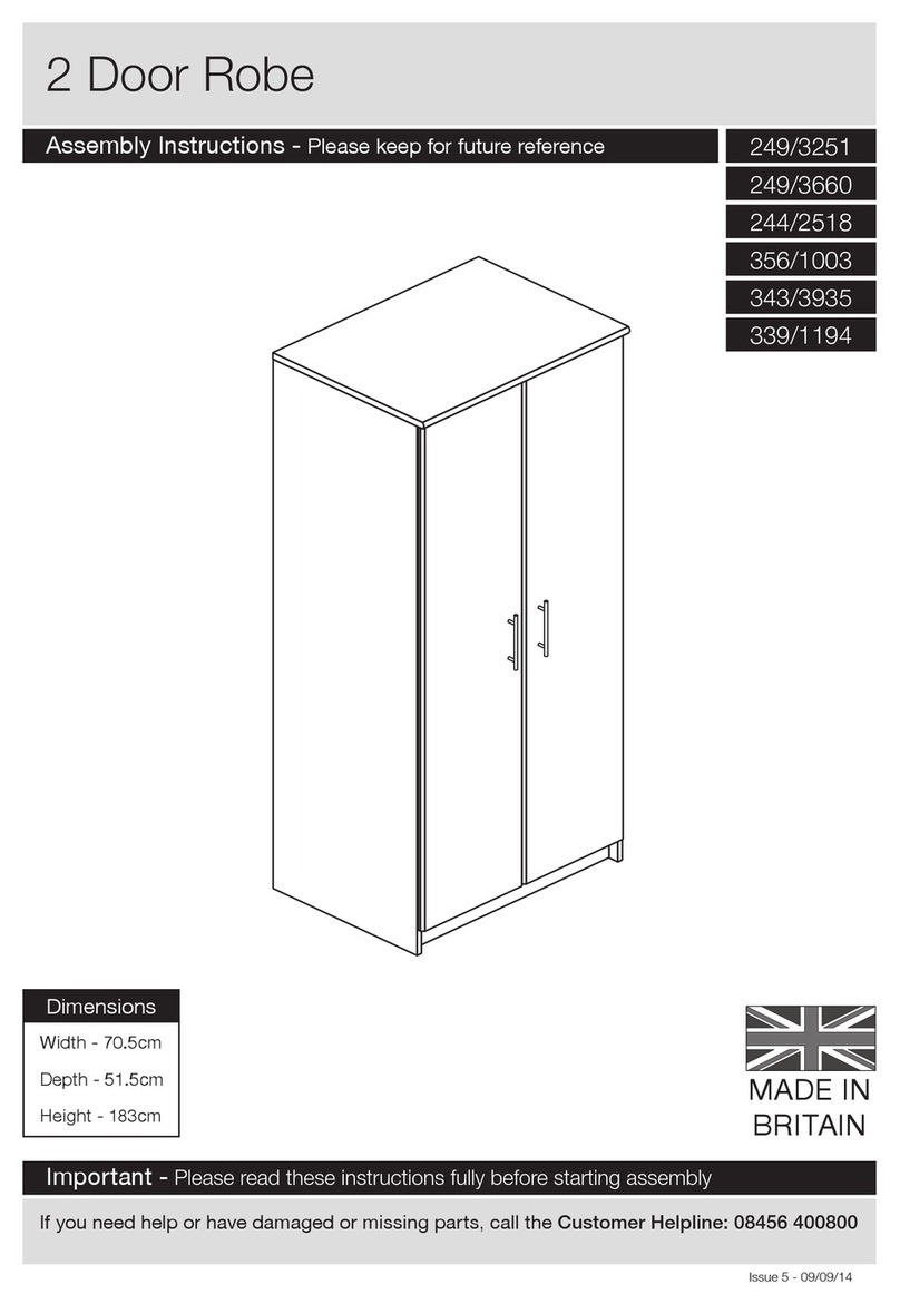 Argos 2 Door Robe User manual