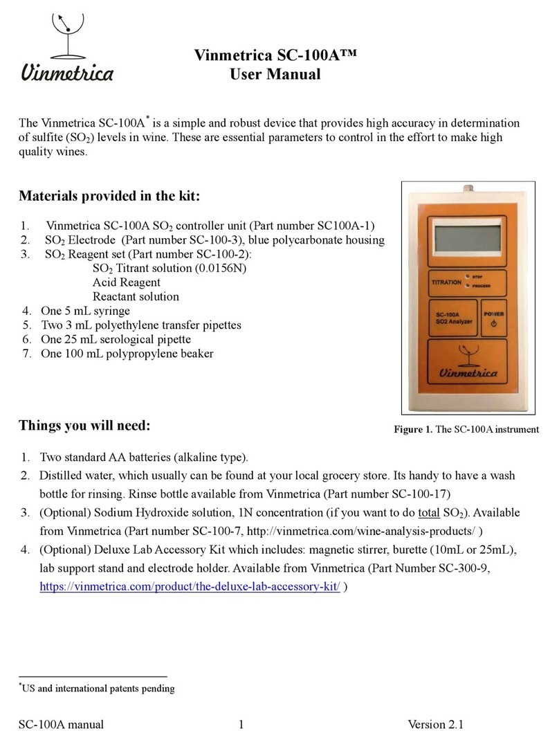 vinmetrica SC-100A user manual