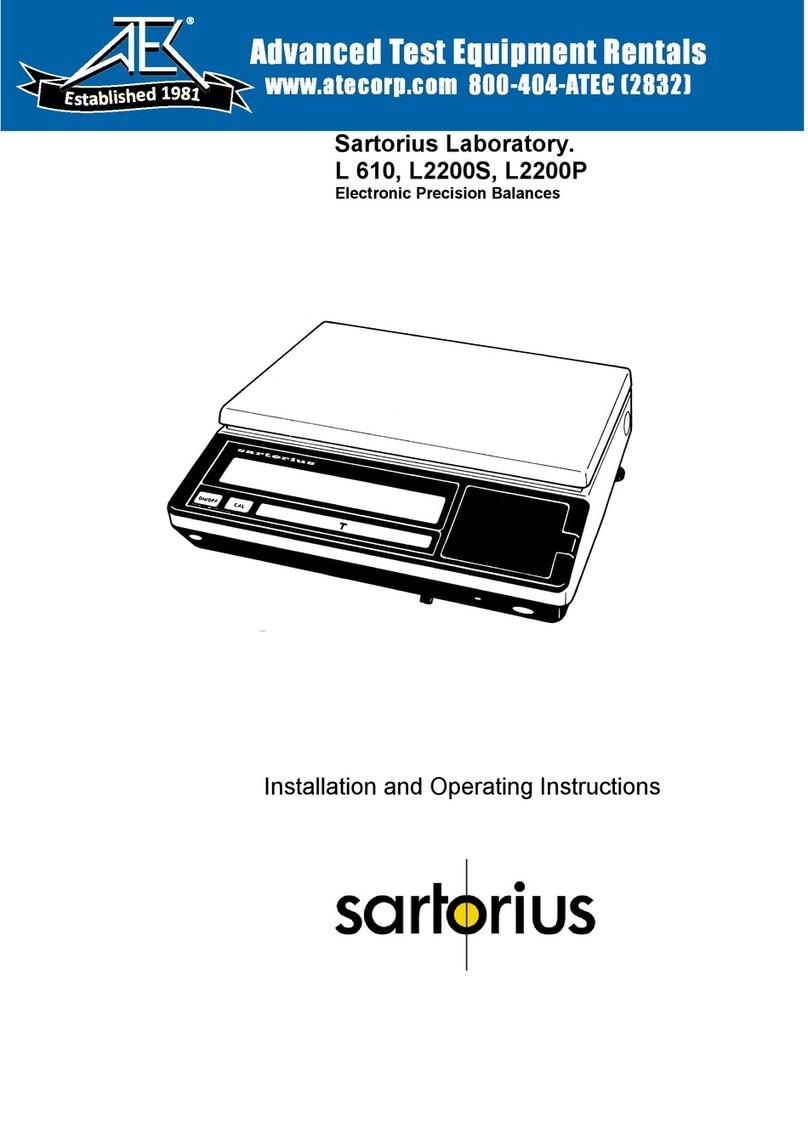 Sartorius L2200S User manual