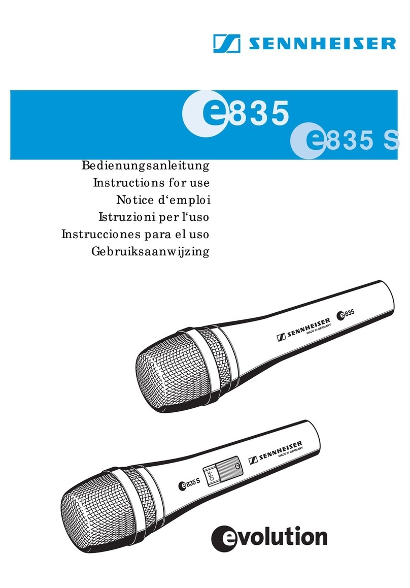 Sennheiser Evolution E 835S Instructions for use