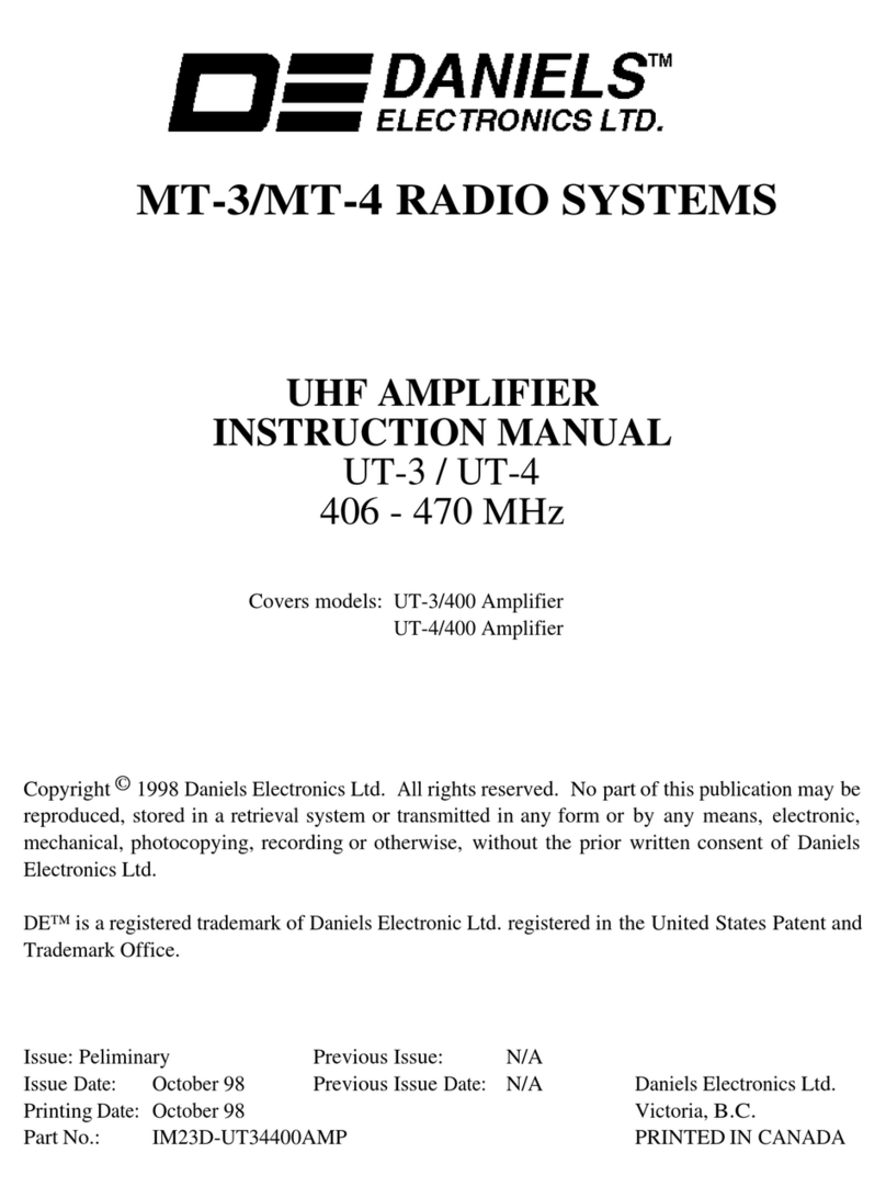 Daniels MT-3 instruction manual