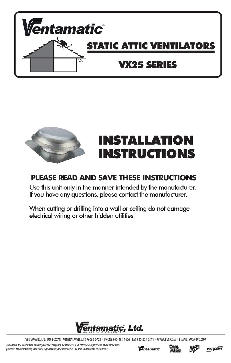 Ventamatic VX25 series User manual