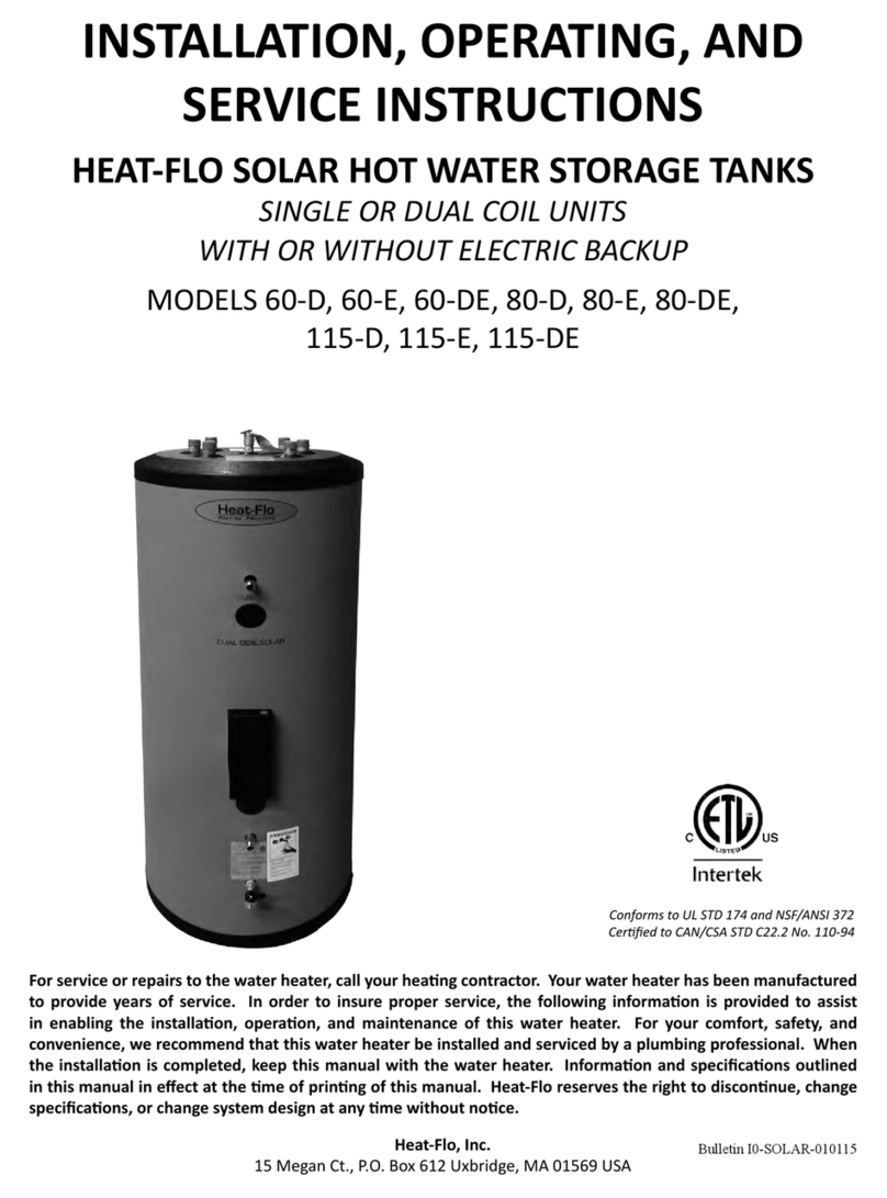 Heat-Flo 60-D Installation, operating and servicing instructions