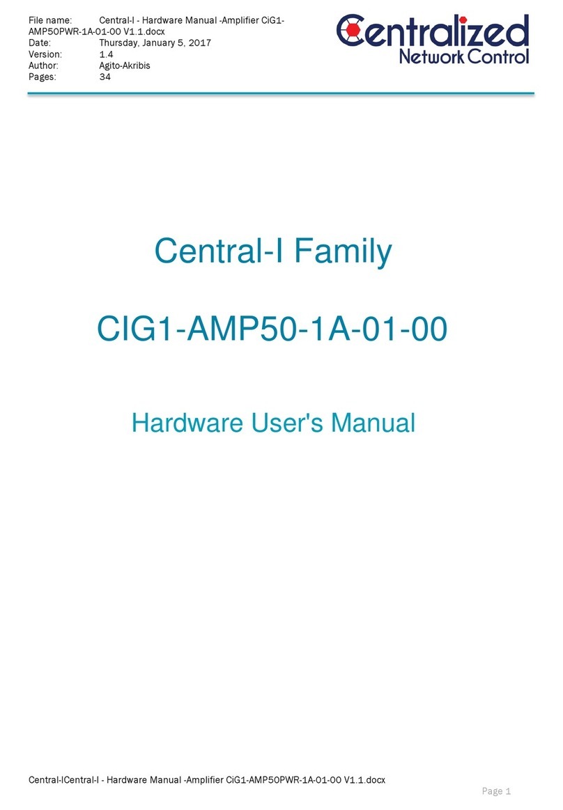 Centralized CIG1-AMP50-1A-01-00 Hardware user manual