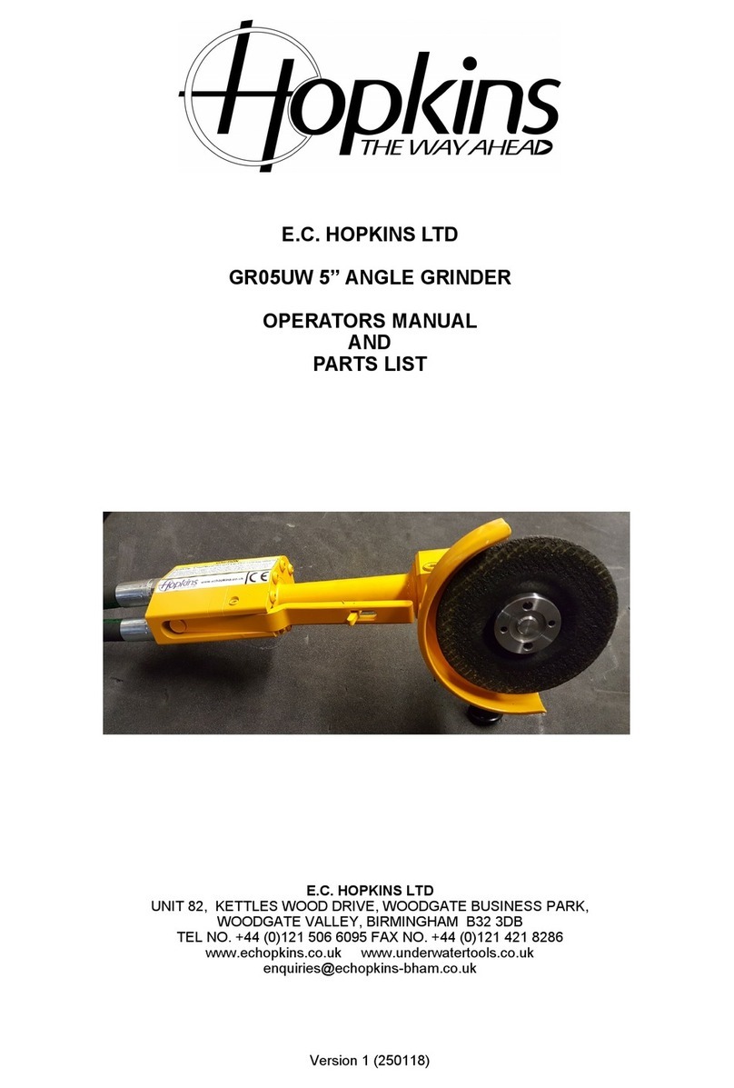 Hopkins GR05UW Operators manual and parts lists