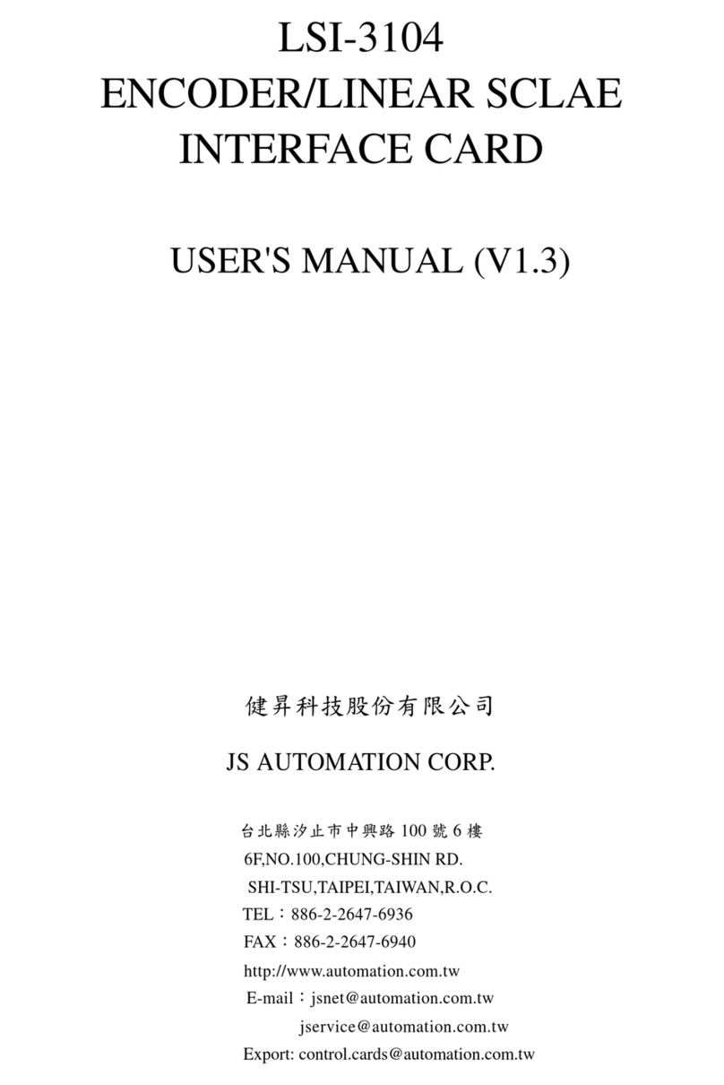 JS Automation LSI-3104 User manual