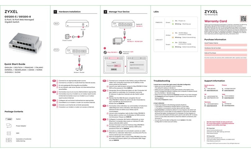 ZyXEL Communications GS1200-8 User manual