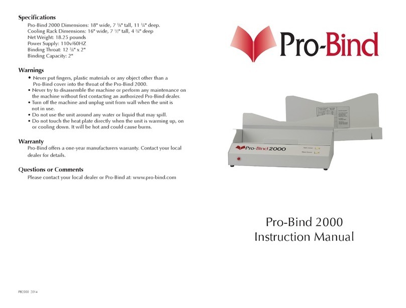 Pro-Bind Pro-Bind 2000 instruction manual