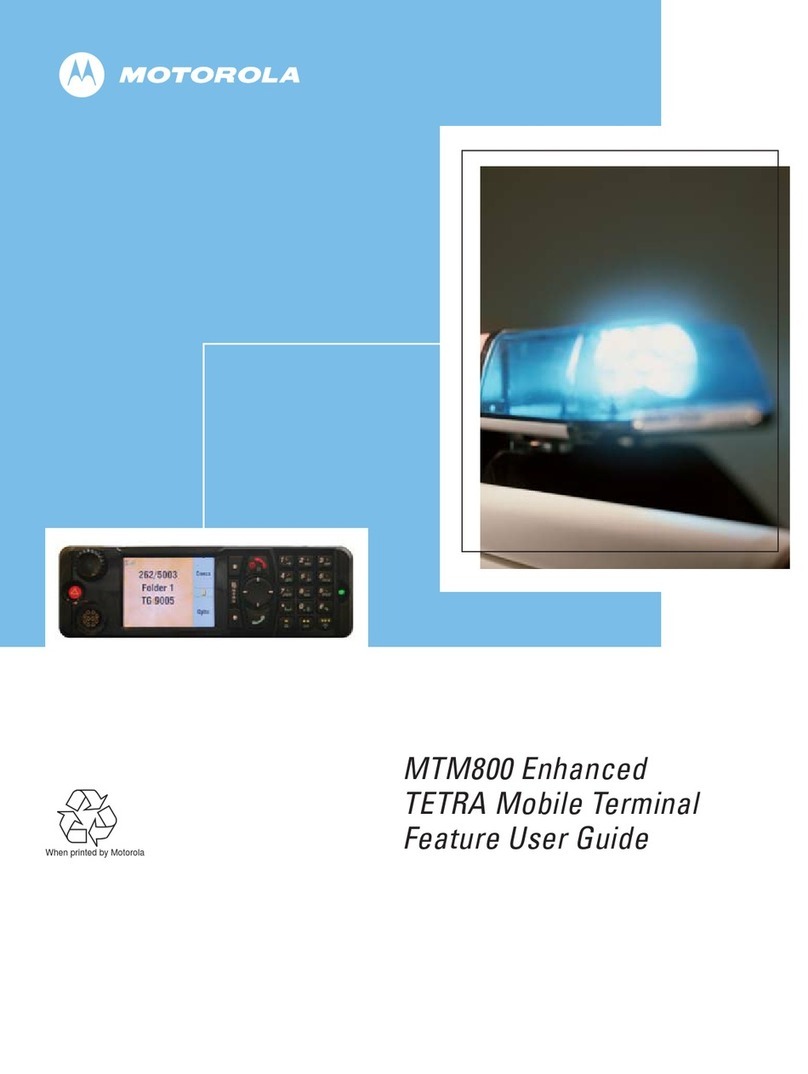 Motorola TETRA MTM800 User manual