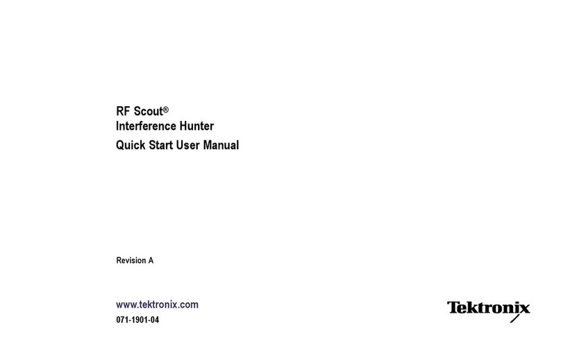 Tektronix RF Scout Quick start user manual Tektronix RF Scout Quick start user manual