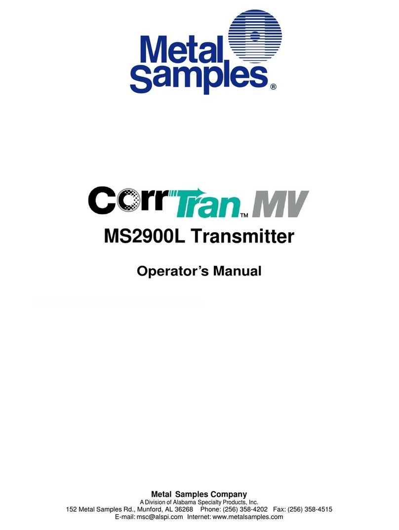 Metal Samples Company CorrTran MV MS2900L User manual