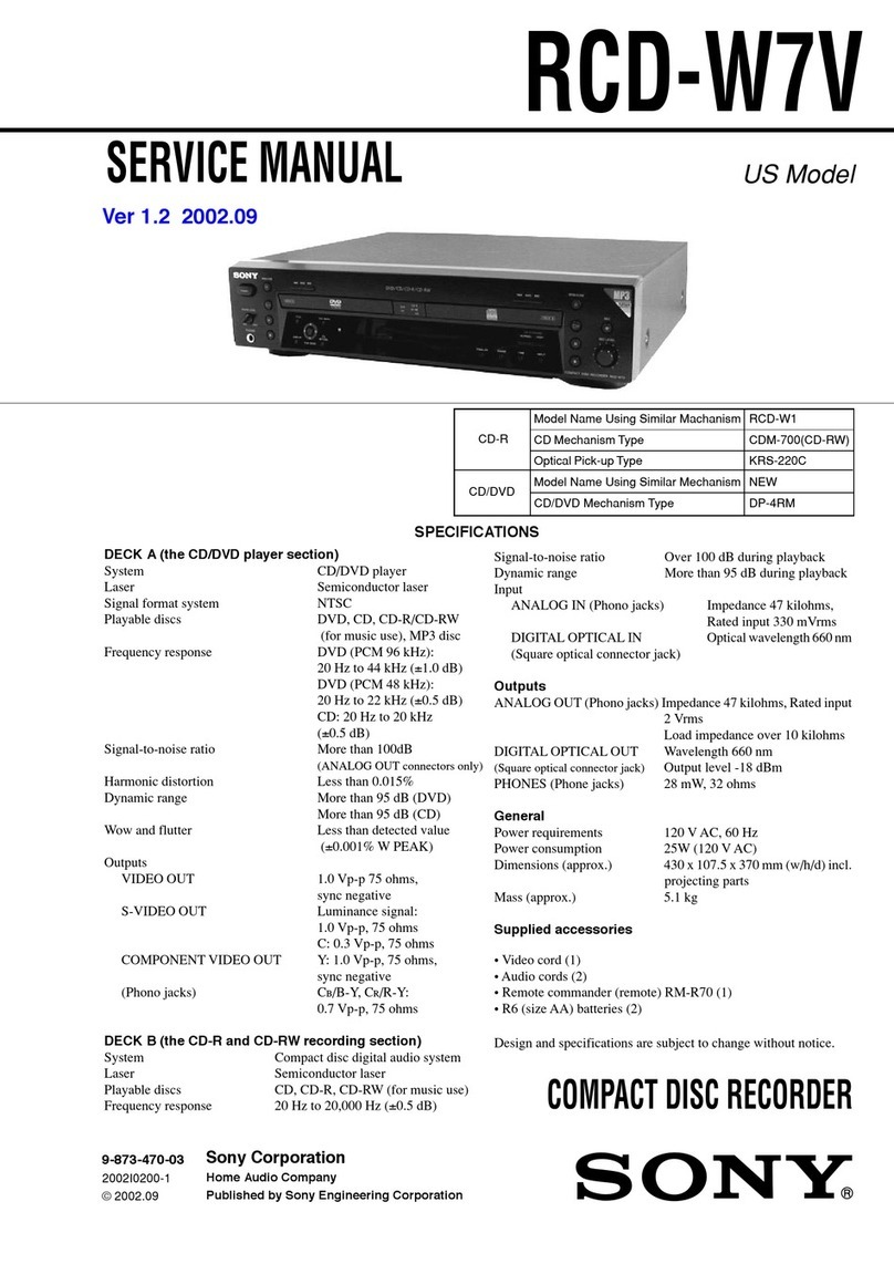 Sony RCD-W7V User manual