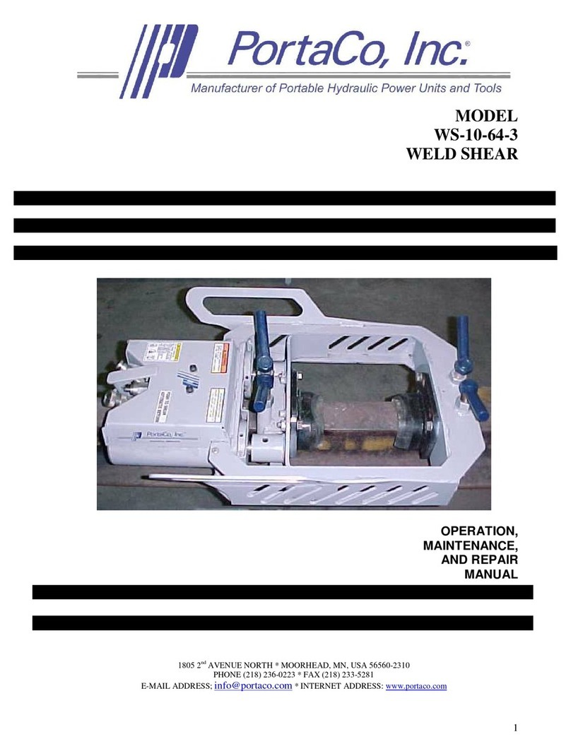 PortaCo WS-10-64-3 Operation, maintenance, and repair manual