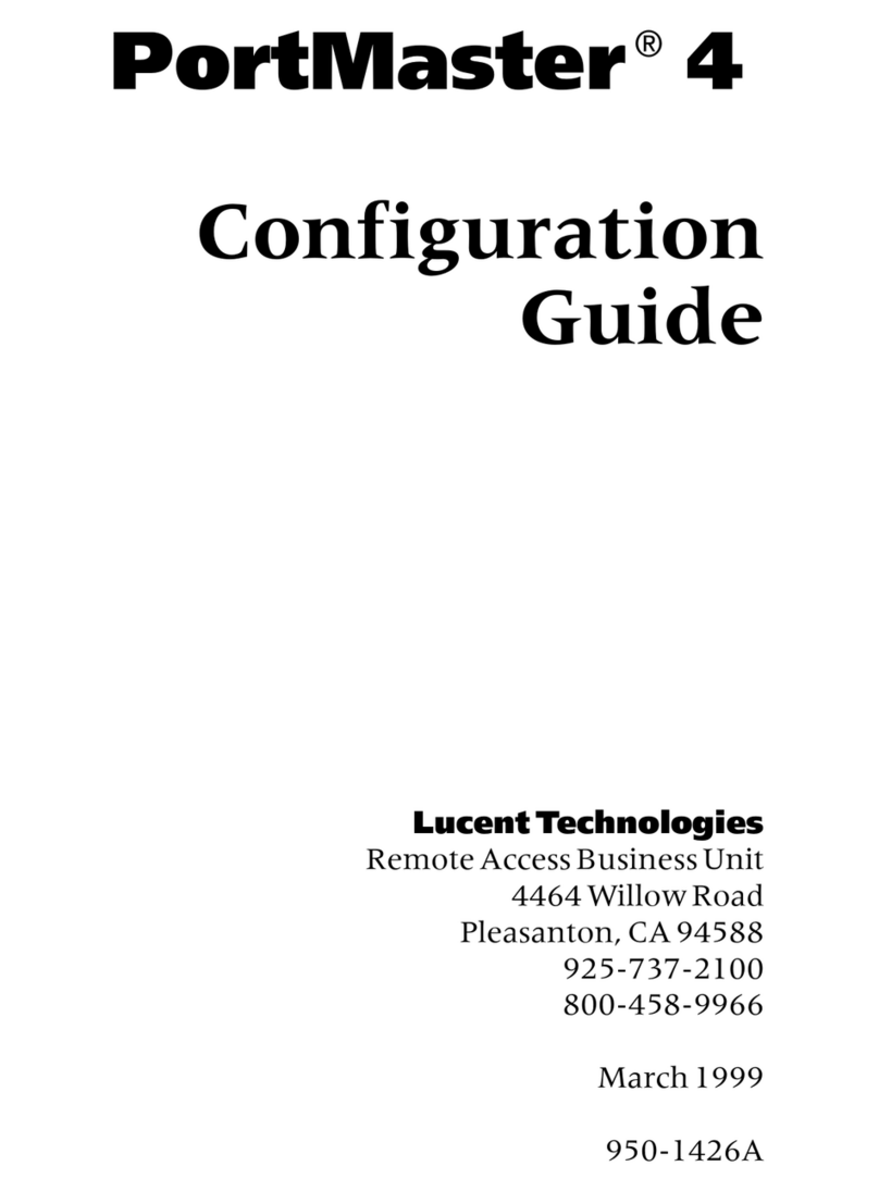 Lucent Technologies PortMaster 4 Configuration guide Lucent Technologies PortMaster 4 Configuration guide