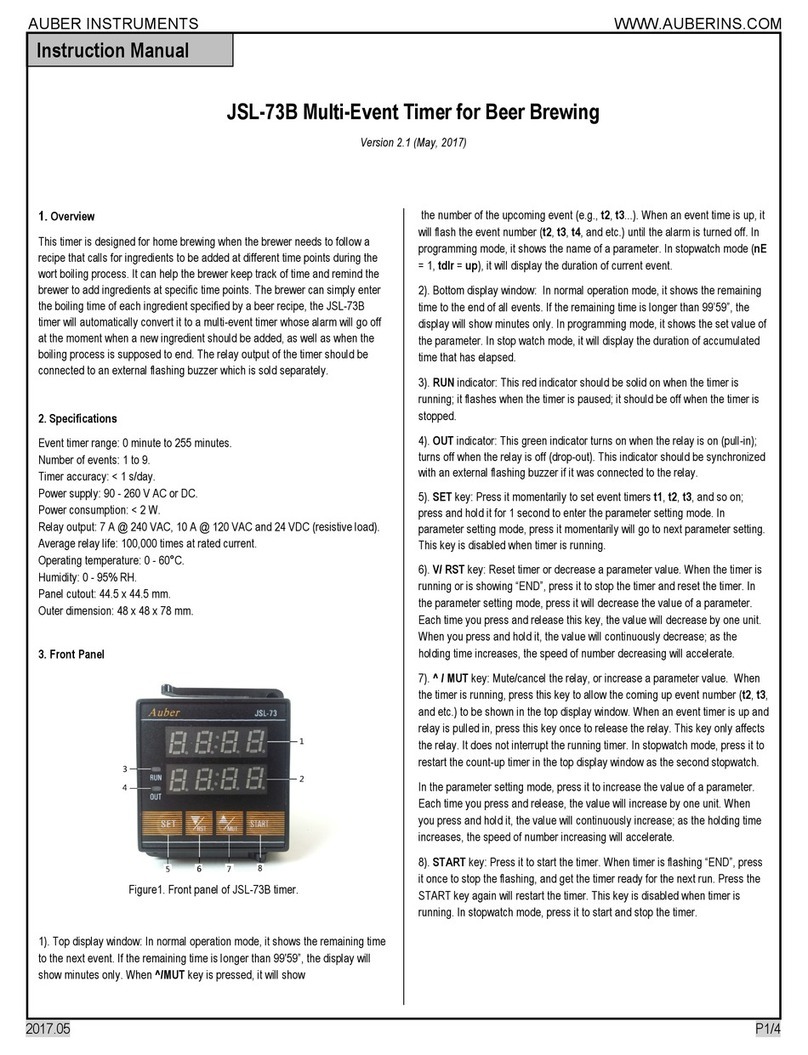 Auber Instruments JSL-73B instruction manual