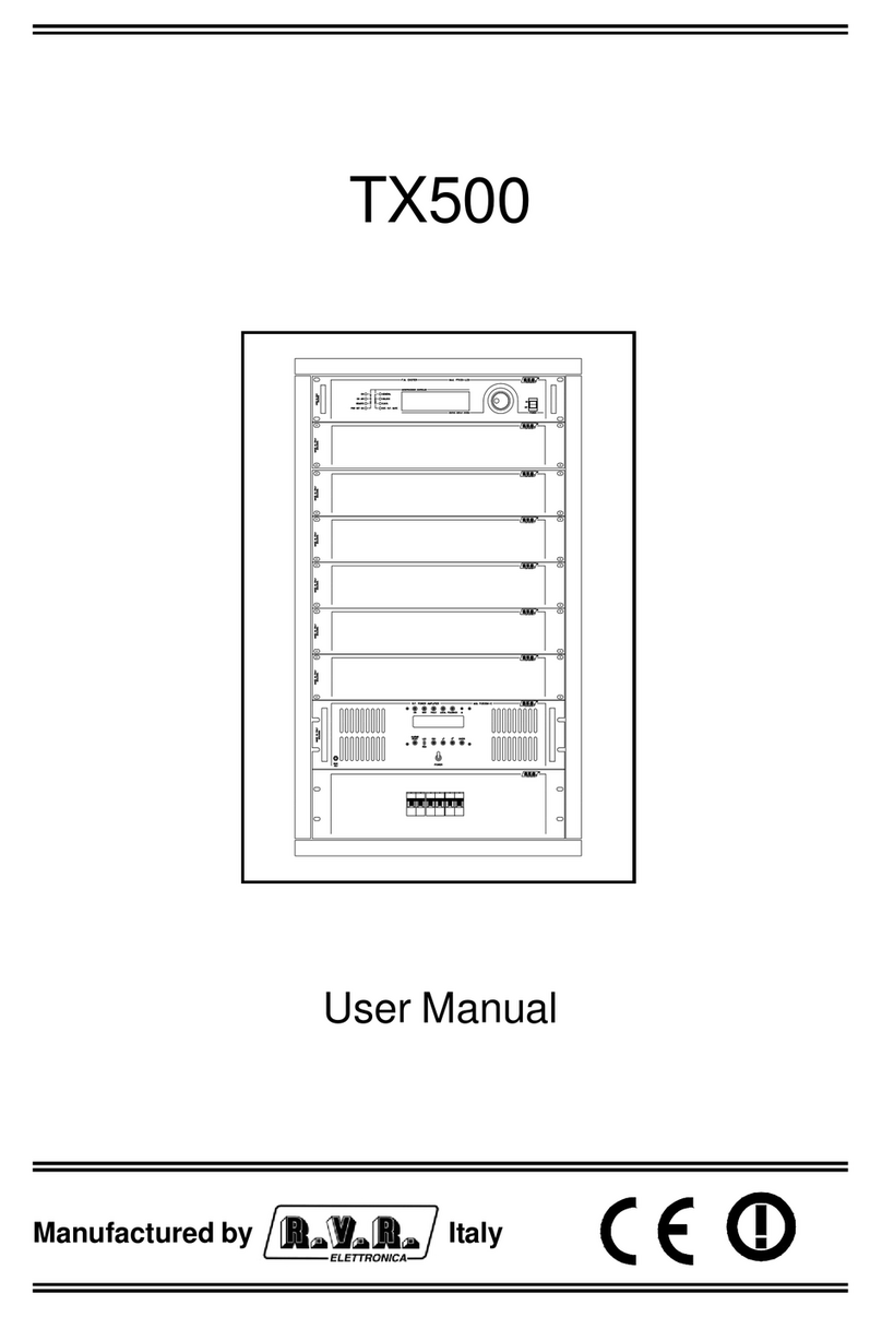 R.V.R. Electronica TX500SS user manual