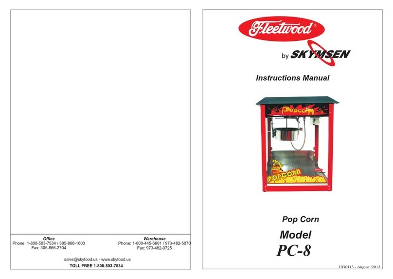 Skyfood Fleetwood PC-8 instruction manual